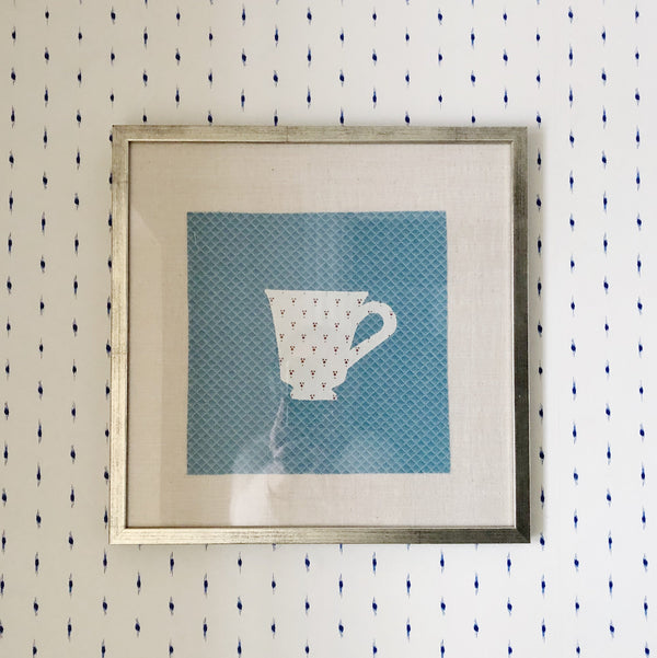 Patchwork Art ~ Light Blue Teacup