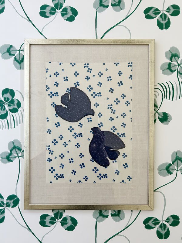 NEW IN! Patchwork Art ~ Doves Blue 30x40