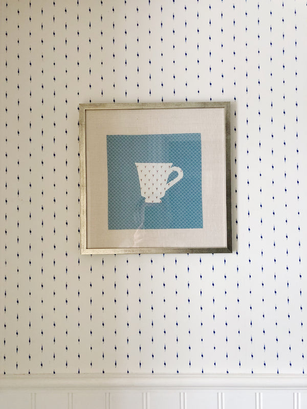 Patchwork Art ~ Light Blue Teacup