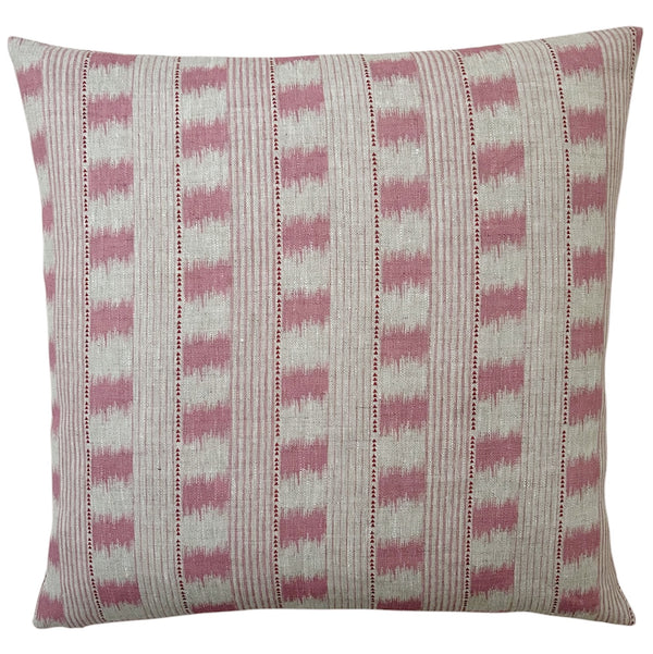 NEW IN! Ikat Stripe Pink Linen 45x45 cm