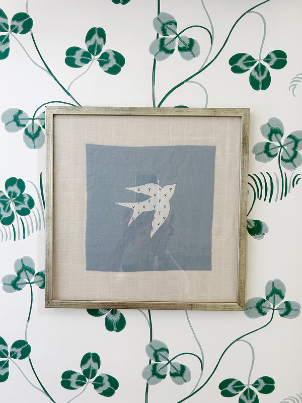 NEW IN! Patchwork Art ~ Light Blue Swallow