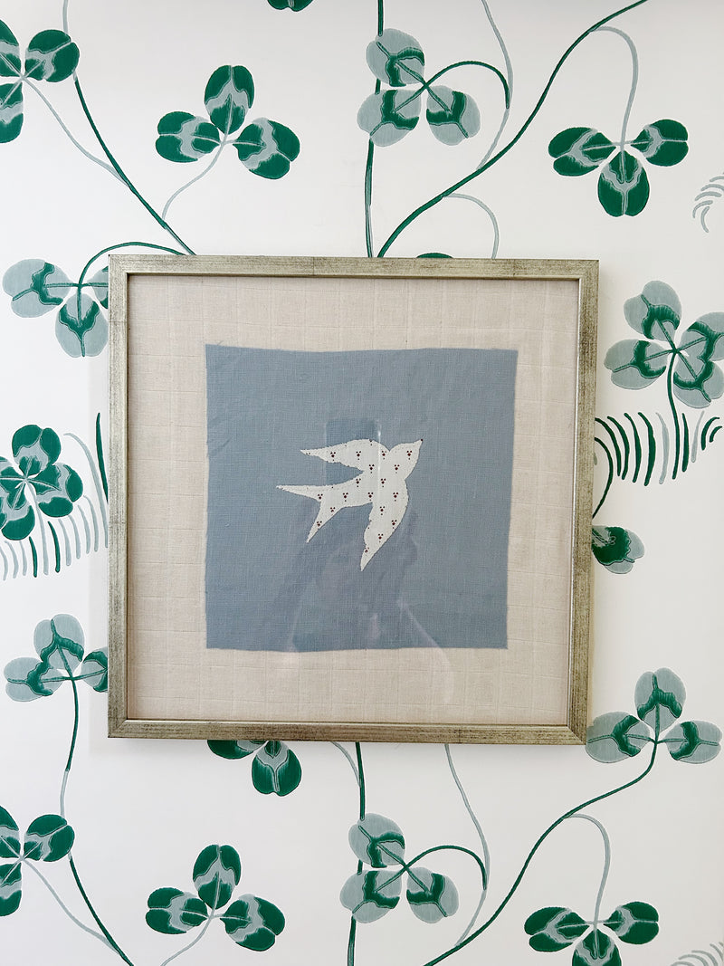 NEW IN! Patchwork Art ~ Light Blue Swallow