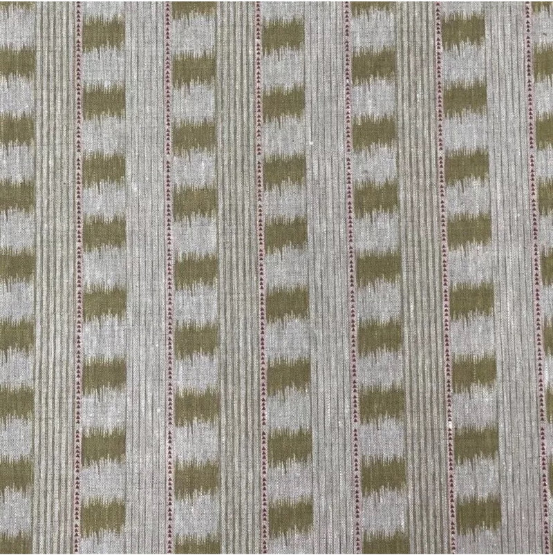 NEW IN! Ikat Stripe Yellow Linen 50x50 cm