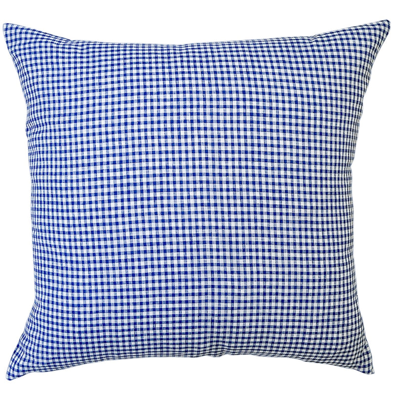 NEW IN! Blue Gingham Linen 50x50 cm