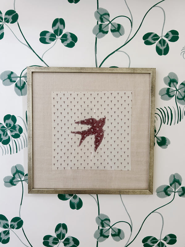 NEW IN! Patchwork Art ~ Red Swallow