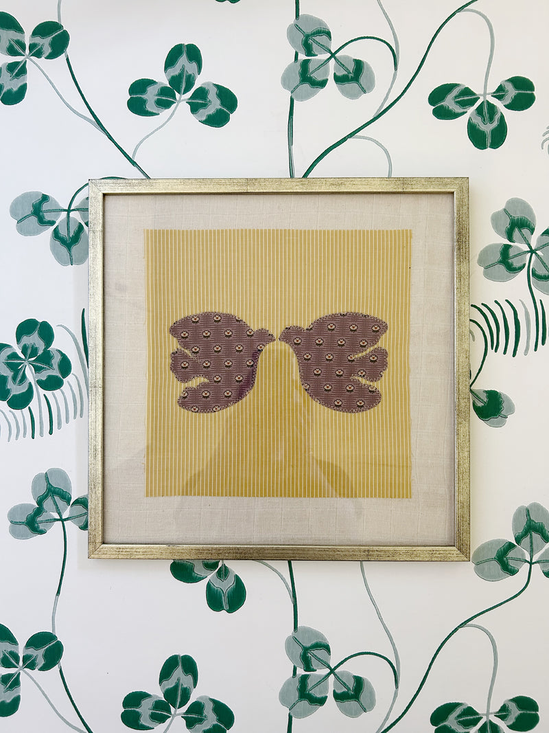 NEW IN! Patchwork Art ~ Doves Purple 30x30