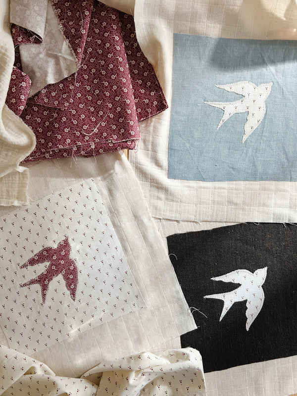 NEW IN! Patchwork Art ~ Red Swallow