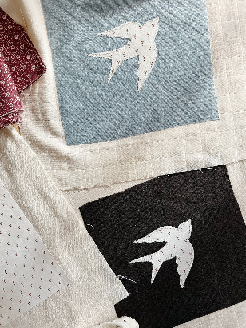 NEW IN! Patchwork Art ~ Brown Swallow