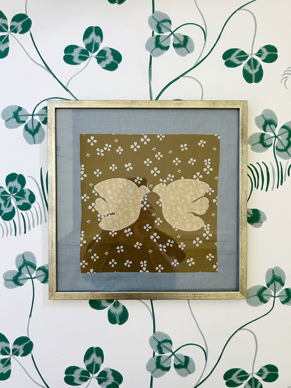 NEW IN! Patchwork Art ~ Doves Yellow 30x30
