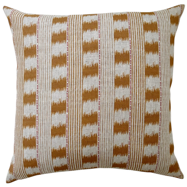 NEW IN! Ikat Stripe Rust Linen 45x45 cm