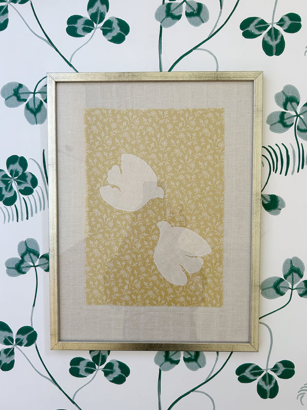NEW IN! Patchwork Art ~ Doves Yellow 30x40