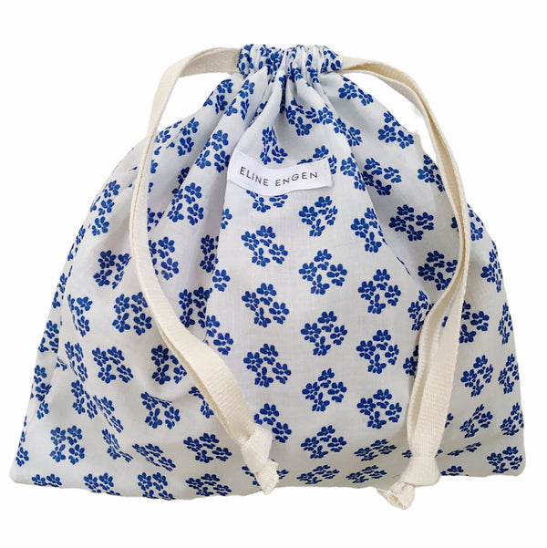 Blue Flower String Bag