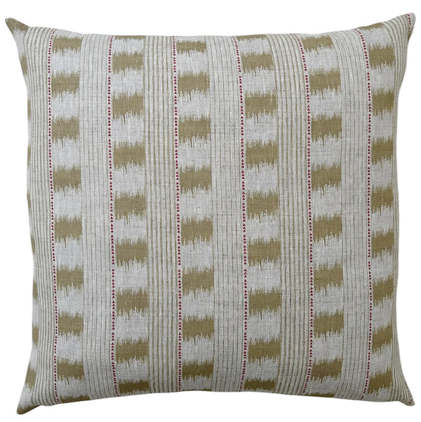 NEW IN! Ikat Stripe Yellow Linen 50x50 cm