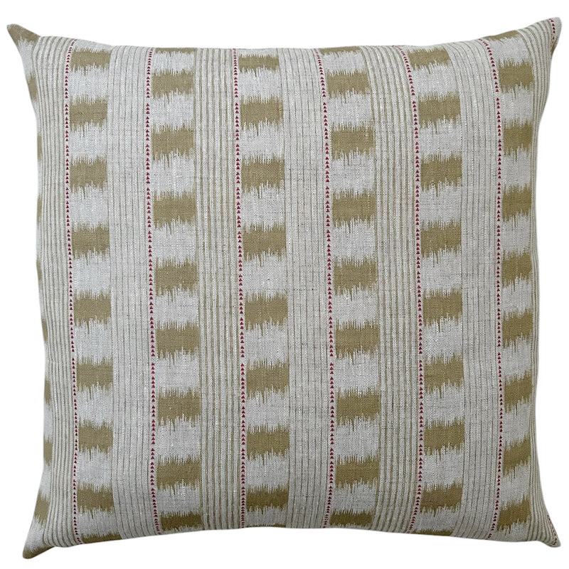 NEW IN! Ikat Stripe Yellow Linen 50x50 cm