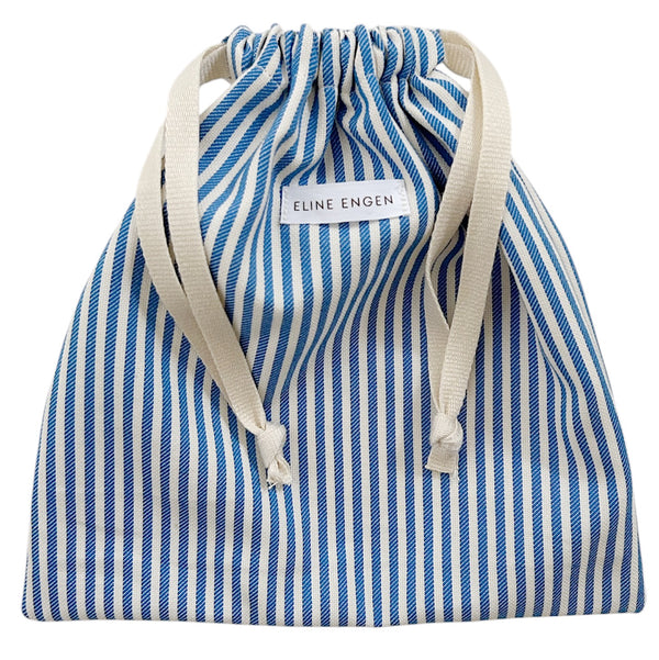 Blue Stripe String Bag