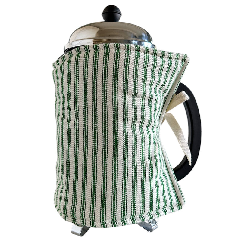 NEW IN! Coffee Cozy ~ Green Stripe