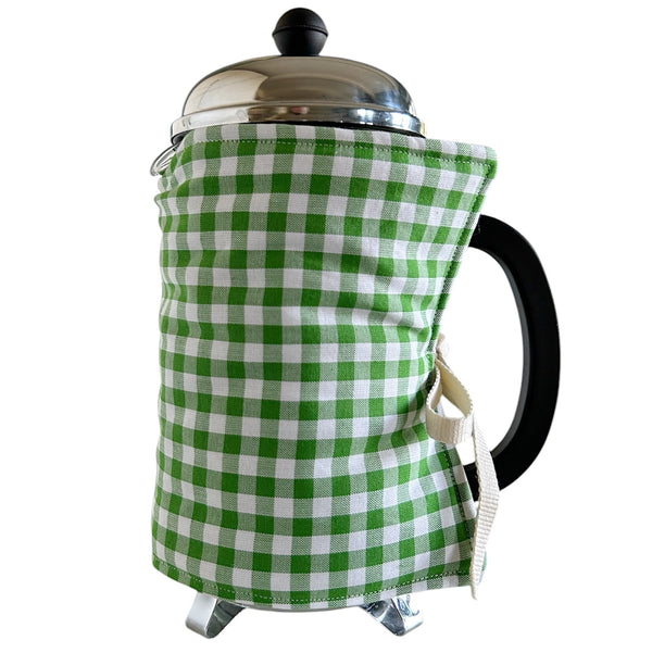 NEW IN! Coffee Cozy ~ Green Check