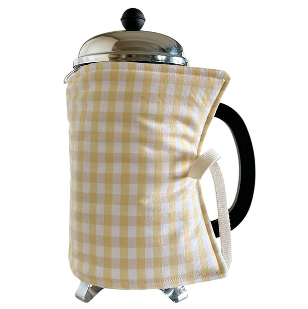 NEW IN! Coffee Cozy ~ Yellow Check