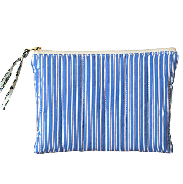 Little Blue Stripe Pouch