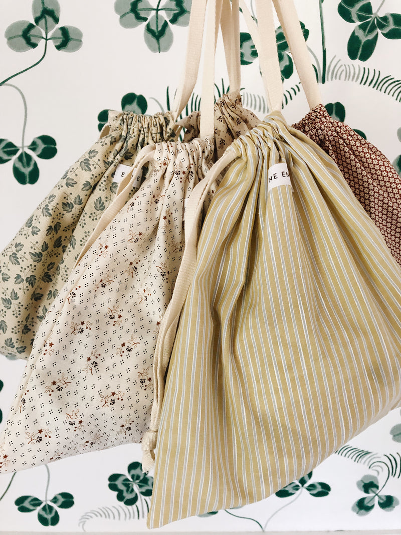 Yellow Stripe Storage Bag