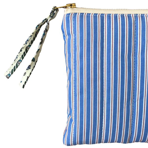 Little Blue Stripe Pouch